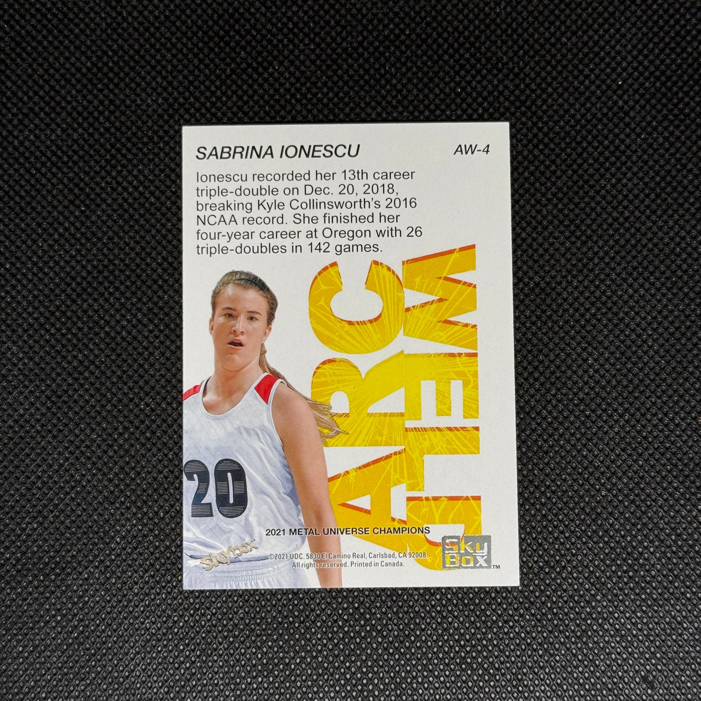 Sabrina Ionescu Arc Weld