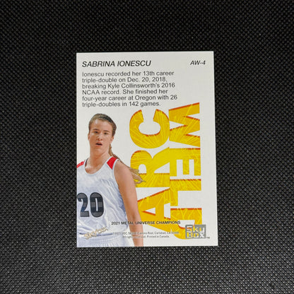 Sabrina Ionescu Arc Weld